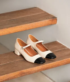 Femme Mellow Yellow Babies|Ballerines, Slingbacks-Babies écrues noires Blondine