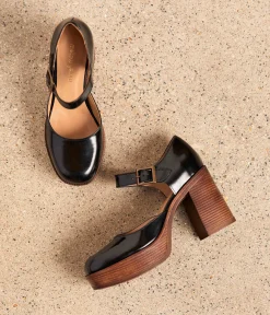 Femme Mellow Yellow Escarpins, Babies-Babies cuir noir Adenora