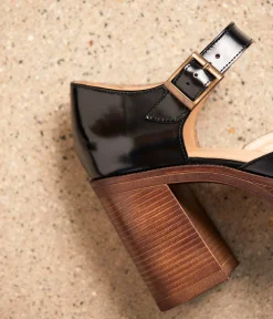 Femme Mellow Yellow Escarpins, Babies-Babies cuir noir Adenora