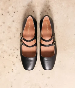 Femme Mellow Yellow Babies|Ballerines, Slingbacks-Babies cuir noir Aurella