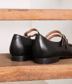 Femme Mellow Yellow Babies|Ballerines, Slingbacks-Babies cuir noir Aurella