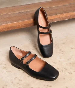 Femme Mellow Yellow Babies|Ballerines, Slingbacks-Babies cuir noir Aurella