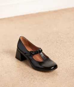 Femme Mellow Yellow Escarpins, Babies-Babies cuir noir Auréline