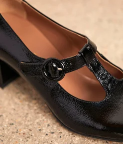 Femme Mellow Yellow Escarpins, Babies-Babies cuir noir Auréline