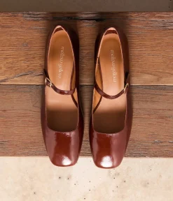 Femme Mellow Yellow Ballerines, Slingbacks|Babies-Babies marron verni Brenda