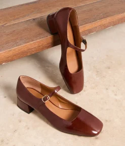 Femme Mellow Yellow Ballerines, Slingbacks|Babies-Babies marron verni Brenda