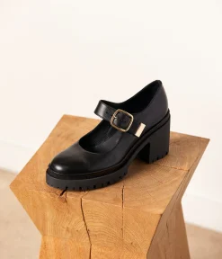 Femme Mellow Yellow Escarpins, Babies-Babies noires crantées Bridget