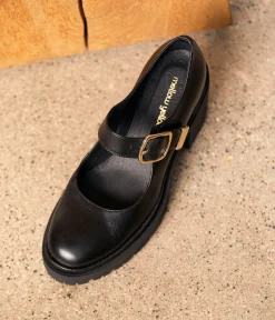 Femme Mellow Yellow Escarpins, Babies-Babies noires crantées Bridget