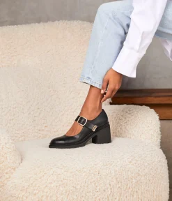 Femme Mellow Yellow Escarpins, Babies-Babies noires crantées Bridget