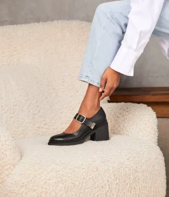 Femme Mellow Yellow Escarpins, Babies-Babies noires crantées Bridget