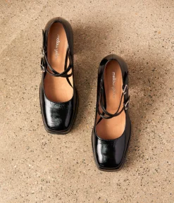 Femme Mellow Yellow Escarpins, Babies-Babies noires vernies Ariela