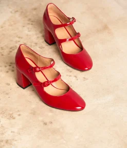 Femme Mellow Yellow Babies-Babies rouges vernies Appolonie