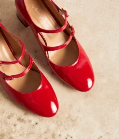 Femme Mellow Yellow Babies-Babies rouges vernies Appolonie