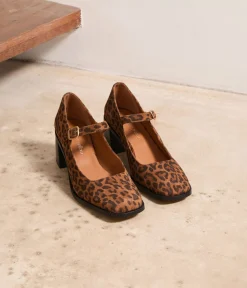 Femme Mellow Yellow Babies|Escarpins-Babies velours léopard Rebecca