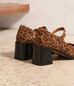 Femme Mellow Yellow Babies|Escarpins-Babies velours léopard Rebecca