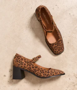 Femme Mellow Yellow Babies|Escarpins-Babies velours léopard Rebecca