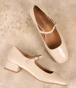 Femme Mellow Yellow Babies|Ballerines, Slingbacks-Babies vernies écrues Brenda