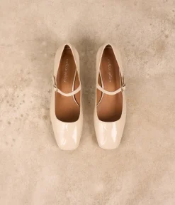 Femme Mellow Yellow Babies|Ballerines, Slingbacks-Babies vernies écrues Brenda