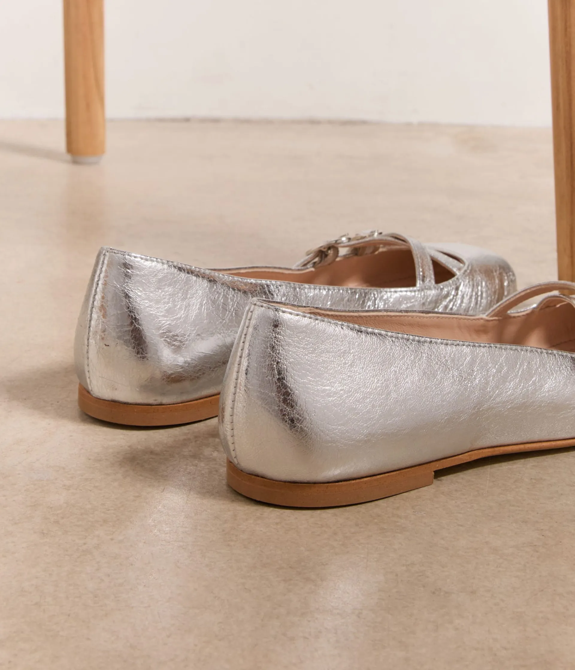 Femme Mellow Yellow Ballerines, Slingbacks-Ballerines cuir Tachia