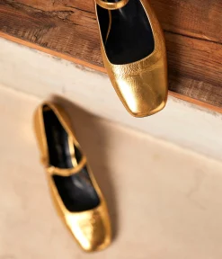 Femme Mellow Yellow Ballerines, Slingbacks-Ballerines dées cuir Brenda