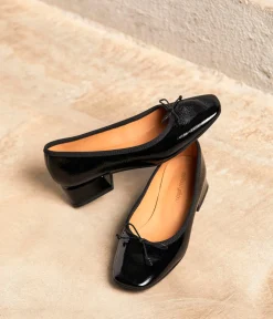 Femme Mellow Yellow Ballerines, Slingbacks-Ballerines noir verni Azilis