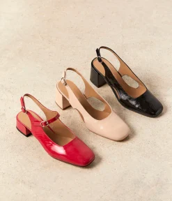 Femme Mellow Yellow Ballerines, Slingbacks-Ballerines vernies Clarissa