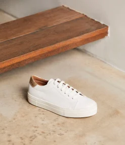 Femme Mellow Yellow Baskets-Baskets blanches cuir Annael