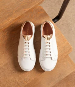 Femme Mellow Yellow Baskets-Baskets blanches Suzanne