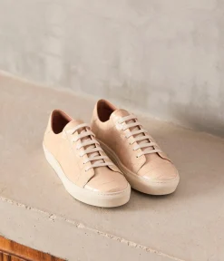 Femme Mellow Yellow Baskets-Baskets cuir nude Lucette