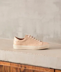 Femme Mellow Yellow Baskets-Baskets cuir nude Lucette