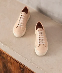 Femme Mellow Yellow Baskets-Baskets cuir nude Lucette