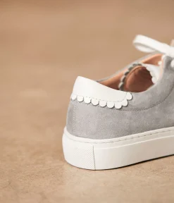 Femme Mellow Yellow Baskets-Baskets velours Suzanne