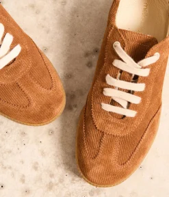 Femme Mellow Yellow Baskets-Baskets velours camel Simon