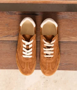 Femme Mellow Yellow Baskets-Baskets velours camel Simon