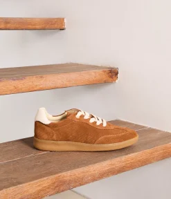 Femme Mellow Yellow Baskets-Baskets velours camel Simon