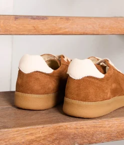 Femme Mellow Yellow Baskets-Baskets velours camel Simon