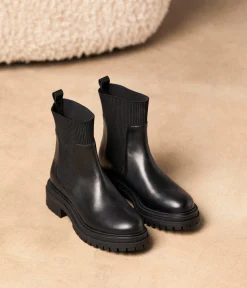 Femme Mellow Yellow Boots, Bottines-Boots chaussettes noires Anika