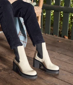 Femme Mellow Yellow Boots, Bottines-Boots écrues Candice