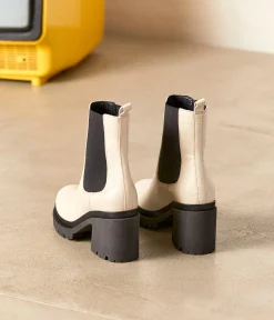 Femme Mellow Yellow Boots, Bottines-Boots écrues Candice