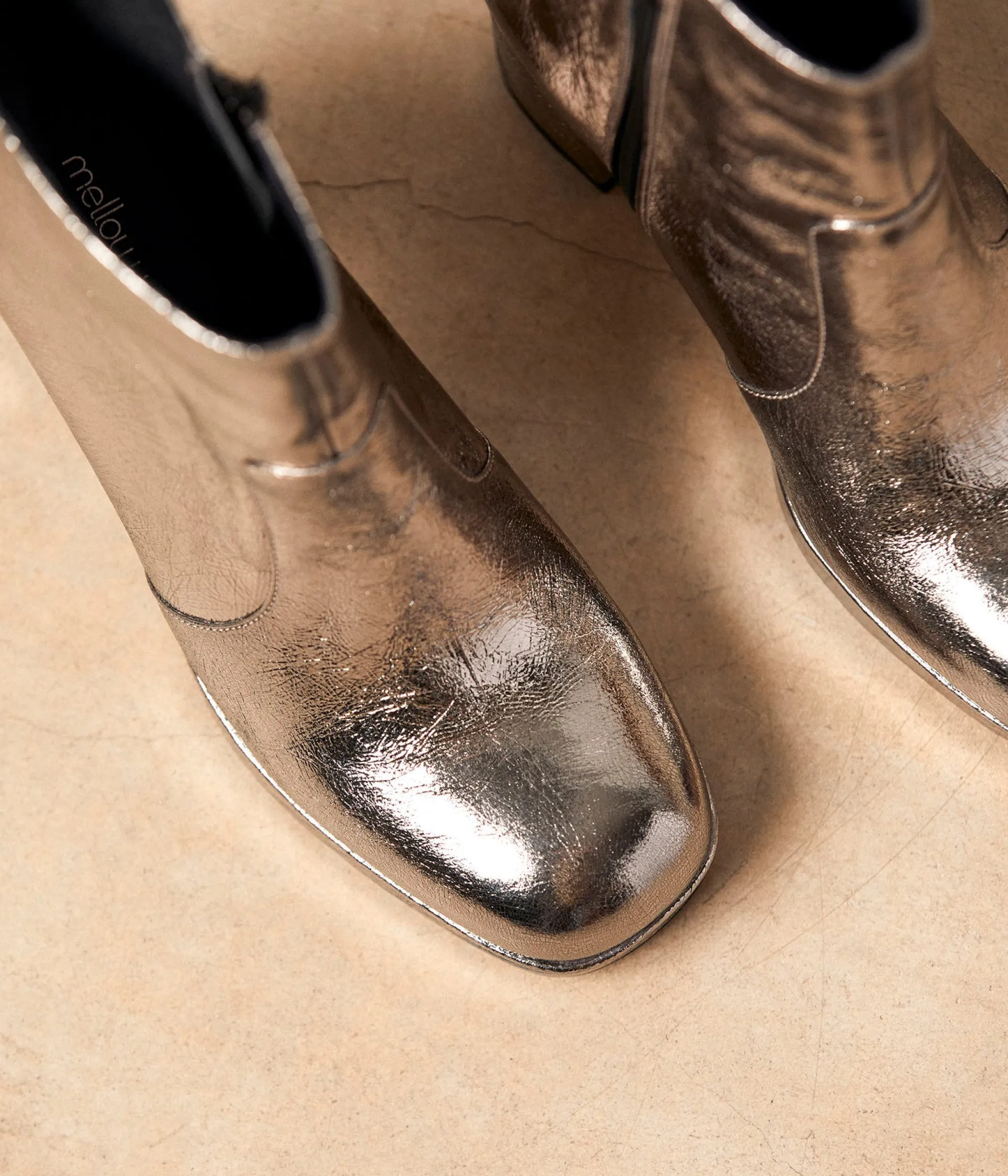 Femme Mellow Yellow Boots, Bottines-Boots cuir argent Alissa