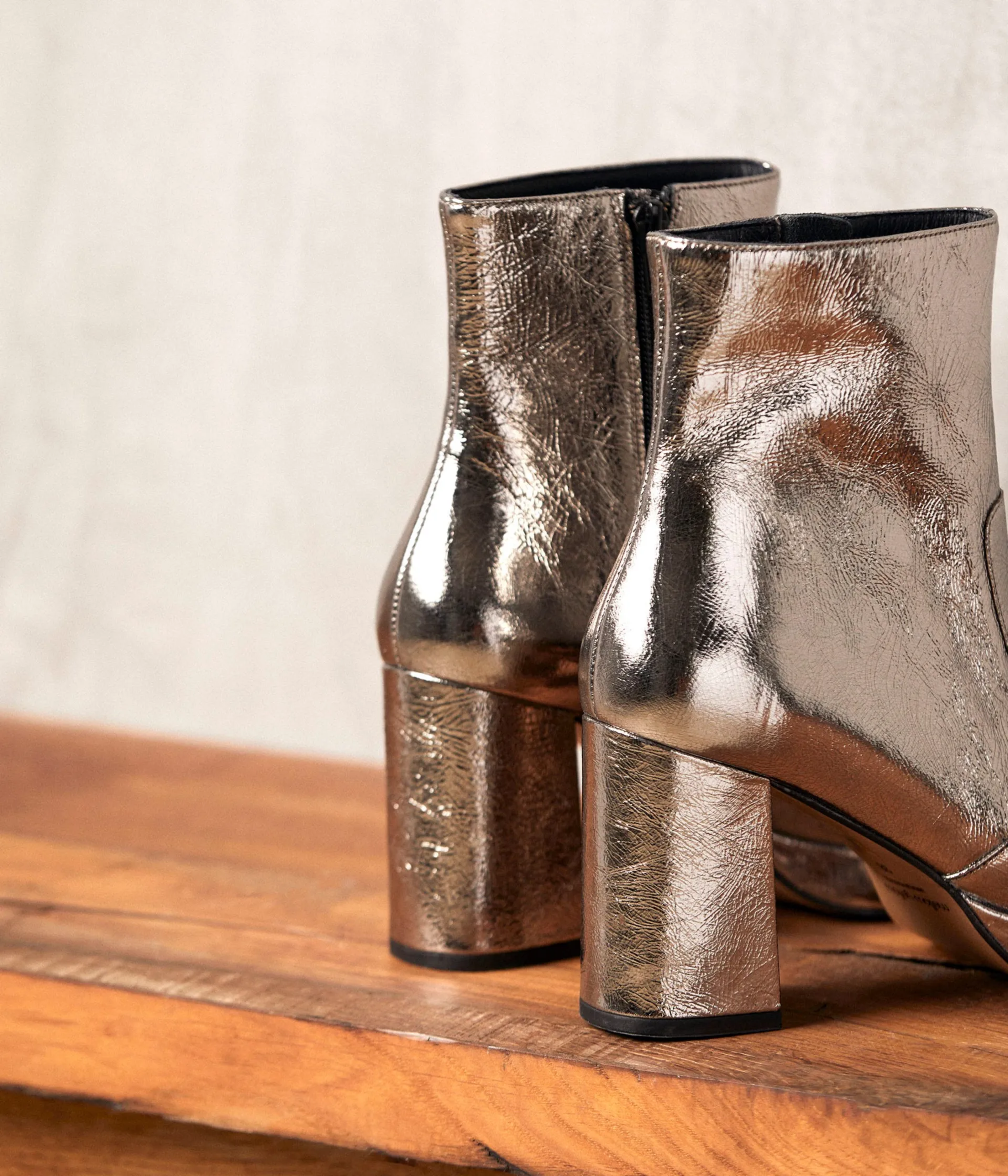 Femme Mellow Yellow Boots, Bottines-Boots cuir argent Alissa