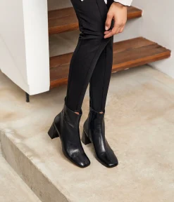 Femme Mellow Yellow Boots, Bottines-Boots cuir noir Célestine