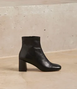 Femme Mellow Yellow Boots, Bottines-Boots cuir noir Célestine