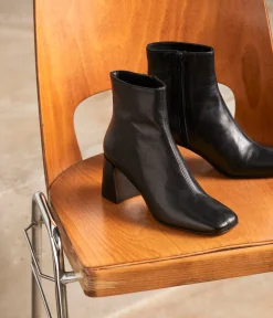 Femme Mellow Yellow Boots, Bottines-Boots cuir noir Célestine