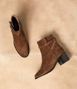 Femme Mellow Yellow Boots, Bottines-Boots cuir velours Aimeline