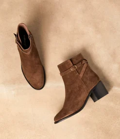 Femme Mellow Yellow Boots, Bottines-Boots cuir velours Aimeline