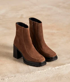 Femme Mellow Yellow Boots, Bottines-Boots cuir velours Arletty