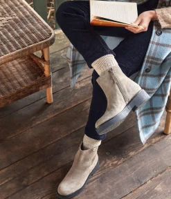 Femme Mellow Yellow Boots, Bottines-Boots cuir velours Isaure