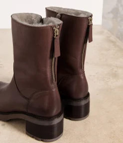 Femme Mellow Yellow Boots, Bottines-Boots fourrées choco Tomette