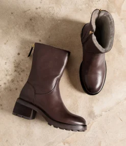 Femme Mellow Yellow Boots, Bottines-Boots fourrées choco Tomette